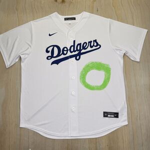 USED XL Los Angeles Dodgers Nike Home White Short Sleeve Jersey